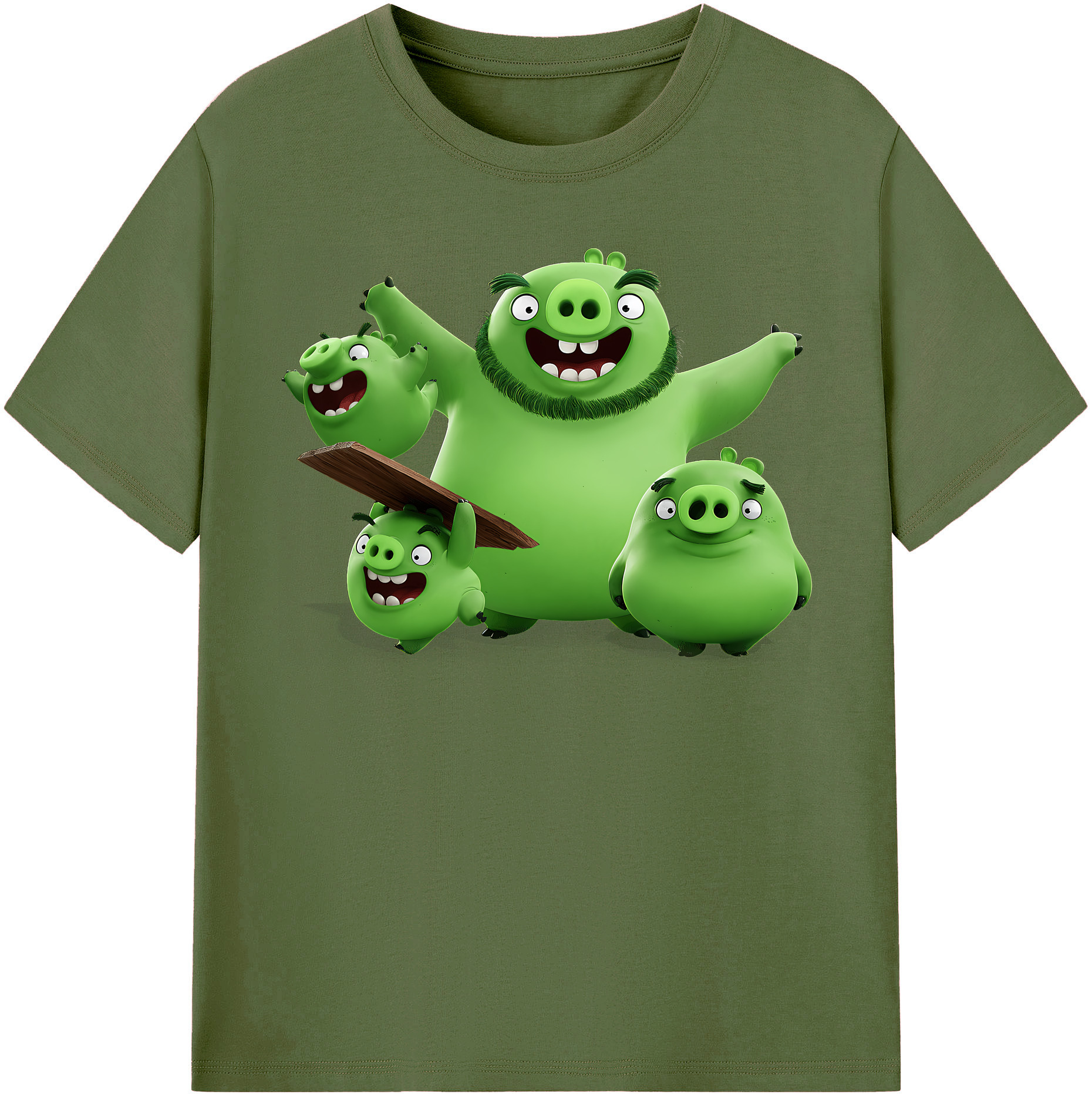 （画像用） Angry Birds アングリーバード 綿100％半袖Tシャツ（フロントプリント）